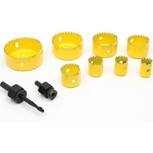 8pcs 19-64mm Core Drill Bit Set Alloy Metal Hole Cutter Woodworking Concrete Opener Drilling Bits