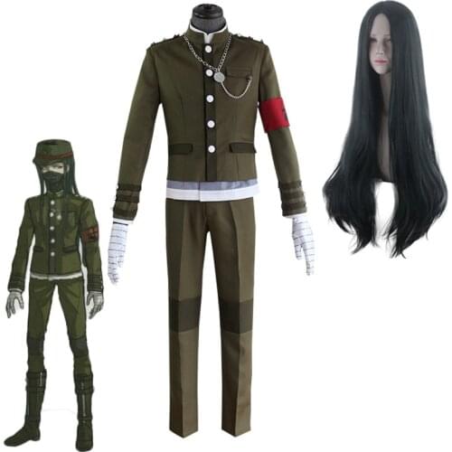 Full Sets Danganronpa V3:Killing Harmony Korekiyo Shinguji Cosplay Costume Wig Halloween Party Stage Performance Uniform C150M21