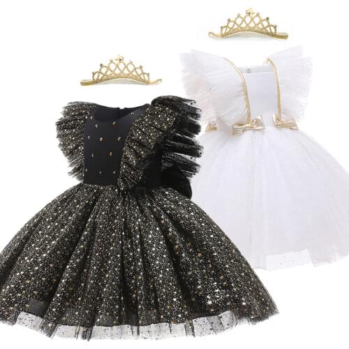 Baptism Princess Dress Christmas Costume Kids Dress For Girls Birthday Evening Party Dress Flower Girls Wedding Dresses vestidos