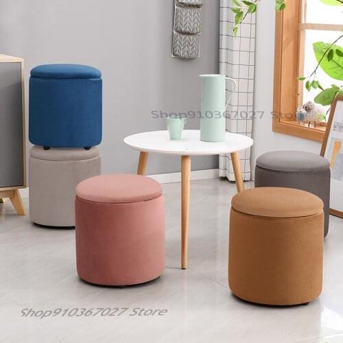 Solid Wood Shoe Changing Stool Door Shoe Stool Dressing Stool Fashion Household Living Room Bedroom Storage Storage Pier