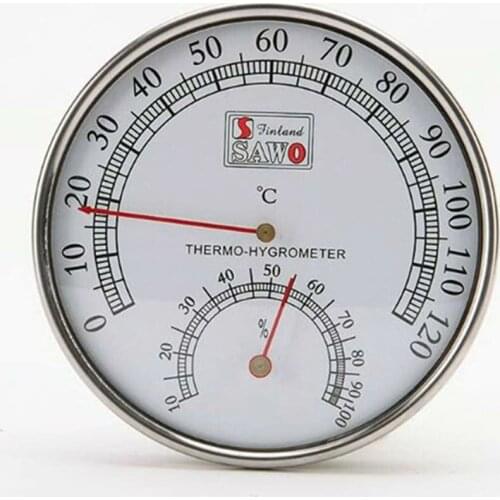 Stainless Steel Thermometer Hygrometer Barometer Hygrometer Thermometer for Sauna Room Temperature Humidity Meter