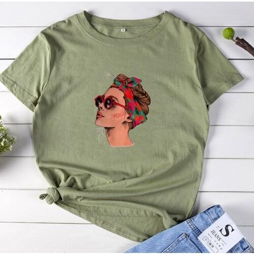 Woman Shirt Funny T Shirt Women Cotton Harajuku Tshirt Women Shrot Sleeve Loose Camiseta Mujer Black White Shirt Femme T-shirt