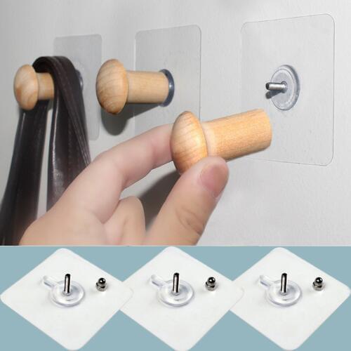 1pc Decorative Painting Photo Frame Hanging Hook Bathroom Wall Strong Suction Cup Sticking Nail