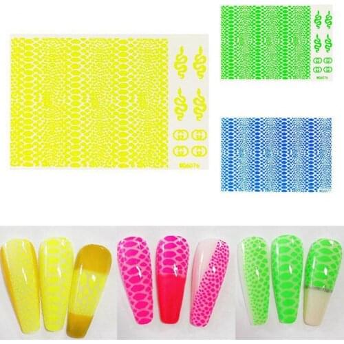 10Pcs/Set Serpentine Nail Stripe Sticker Gradient Effect DIY Ultra Thin 3D Stripe Snake Nails Stickers Manicure Decoration