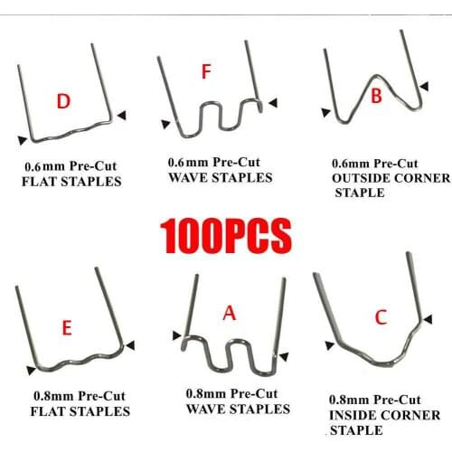 100PCS Hot Stapler Staples For Plastic Welder Car Bumper Repair Welding Machine Hot Melt Welding Tool