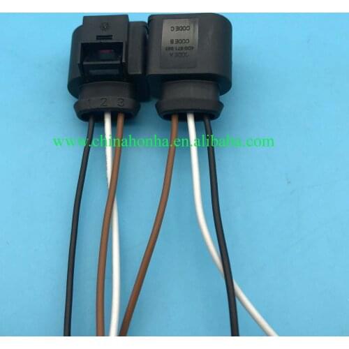 3 pins Automotive Fuel Rail Pressure Sensor Connector Plug 4D0971993