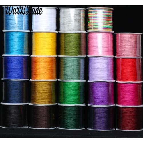 45m 0.8MM Cotton Nylon Cord Thread Cord Chinese Knot Plastic String Strap DIY Rope Bead Braided Necklace Bracelet Jewelry Making
