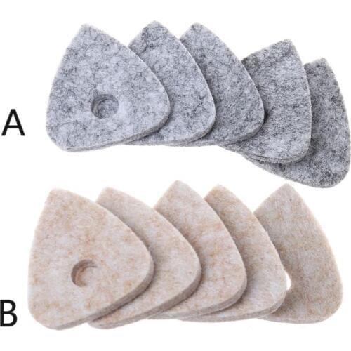 5pcs Ukulele Picks Soft Wool Felt Plectrum Accessories For Concert Soprano Tenor