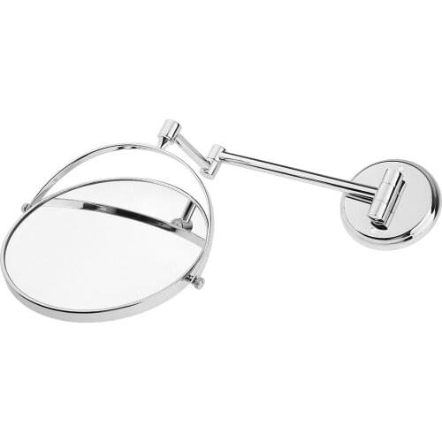 8'' Wall Mounted Makeup Mirror - 5x Magnifying Vanity Mirror, Two-Sided Swivel Extension Bathroom Shaving Mirror