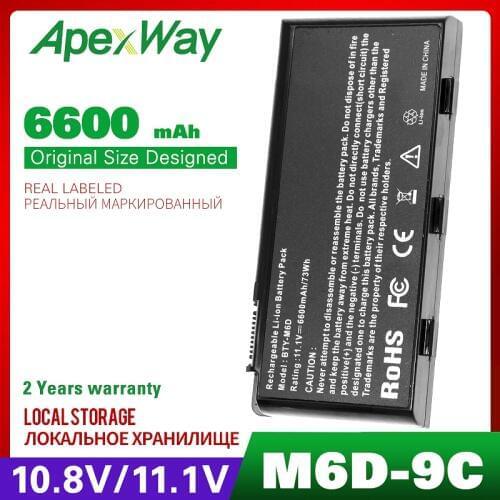 9cells Laptop Battery For MSI BTY-M6D E6603 GT60 GT660 GT663 GT670 GT680 GT680DX GT683 GT685 GT70 GT760 GT780 GT783 GX660 GX60