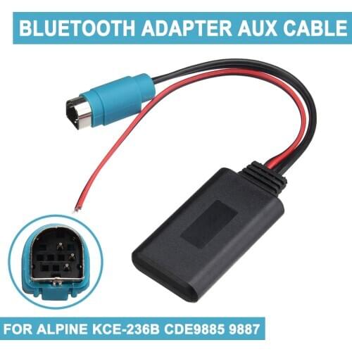 AUX Input Module Adapter bluetooth Audio Radio For Alpine KCE-236B CDE9885 9887 Cars Electronics Accessories Plastic