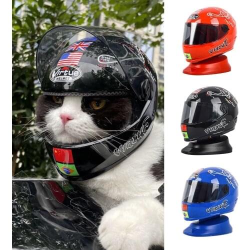 Pet Helmet Cat Helmet Handsome Motorcycles Bike Puppy Cap Hat For Small Dog Cats Pet Accessories Desktop Home Decoration