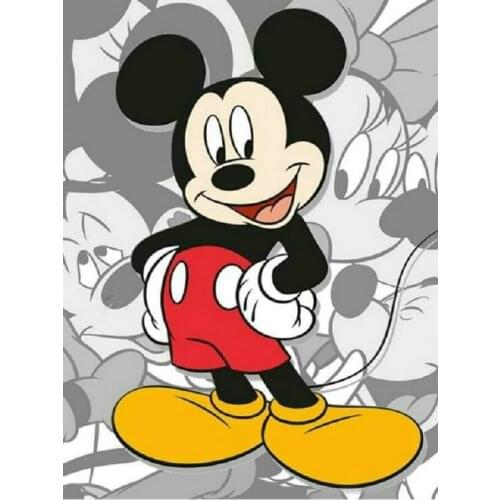 DIY Diamond Painting Cross Stitch Disney Mouse Lovers Full Diamond Square Diamond Embroidery Mosaic Christmas Minnie Mickey Gift