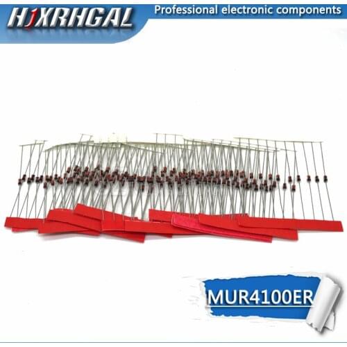 Free shippin 10pcs/lot MUR4100ER MUR4100E DO41 fast recovery diode 4A 1000V new original
