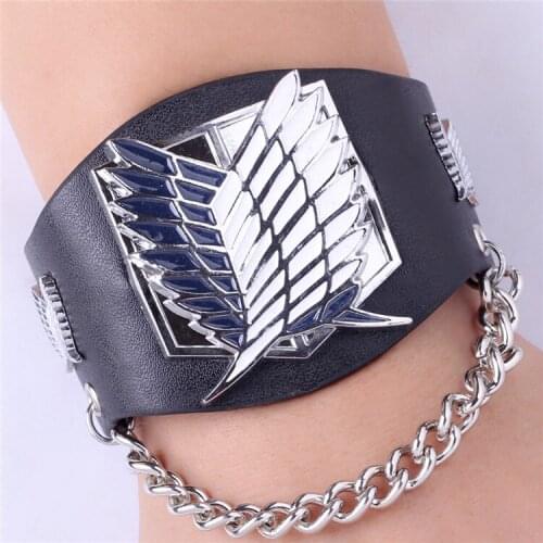 Anime Series Game Steam Punk Jewelry Leather Bracelet One Piece Wolf Skull Steampunk Lucky Vintage Charm Pulseira Masculina