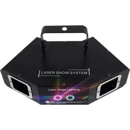 Dj RGB Pattern Line Scan 2 IN 1 Laser Sector 4 Beam Disco Lazer Good Use For Fog Machine Stage Lighting Wedding Night KTV Club