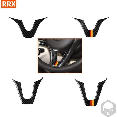 For Mercedes Benz CLA GLA GLE GLC A B C E Class Carbon Fiber Steering Wheel Cover Sticker Interior Trim Modified Car Accessories
