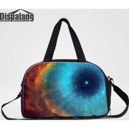 Dispalang Universe Space Galaxy Star Travel Bags Large Business Handbags Men Women Short Journey Luggage Duffle Bag Shoulder Bag