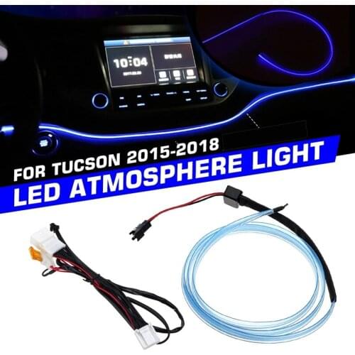 Car Interior LED Dashboard Frame Light Instrument Panel Trim Atmosphere Light for Hyundai Tucson 2015 2016 2017 2018