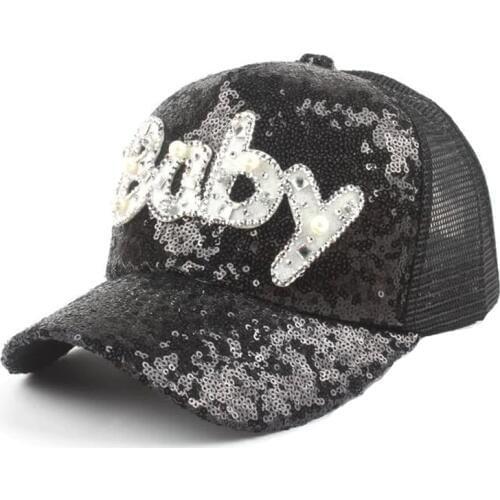 2019 new Summer Child Sequin Net Cap Girls Sunscreen Baseball cap Boys Leisure Cap Student Hat