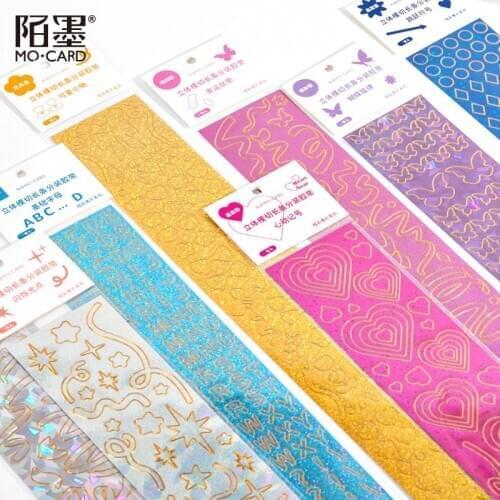 Colorful Sequin Series Ribbon Decorative Laser Stickers Scrapbooking Diary Korean Stationery Album Butterfly Letter Bow Sticker