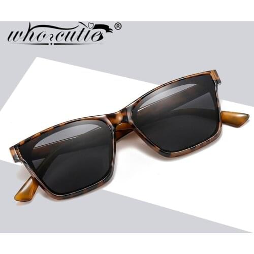 Fashion Rivet Decor Acrylic Frame Cat Eye Sunglasses Women Vintage Tortoise Square Sun Glasses Men Shades Sunnies Oculos UV400