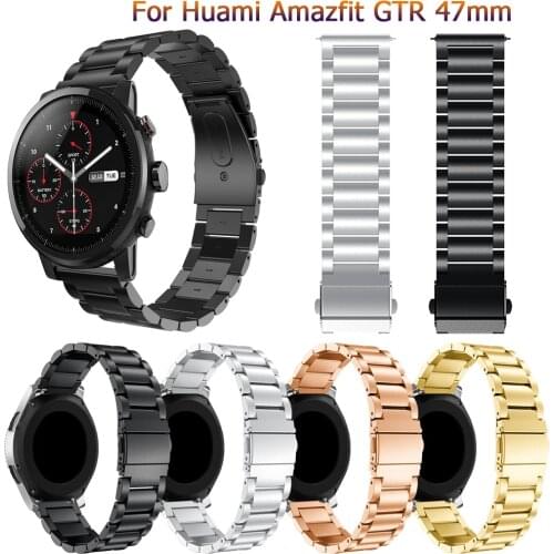 Fashion classic strap For Huawei watch GT new watch band For Huami Amazfit GTR 47mm bracelet 22mm Stainless steel Belt Wristband