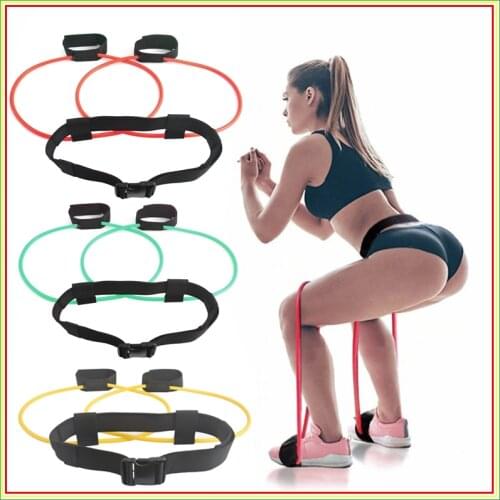 Fitness Booty Bands Set Resistance Bands for Butt Legs Muscle Training Adjust Waist Belt Elastic Bands Pedal Exerciser Workout