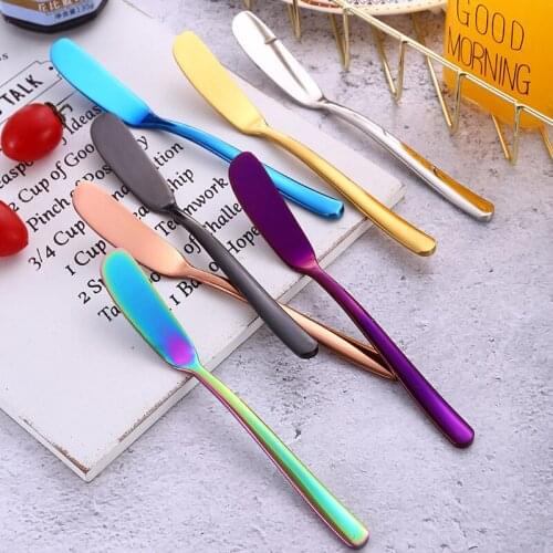 Butter Knife Stainless Steel Kitchen Cheese Knife Silver Dessert Tools Jam Spreader Utensil Cutlery Dessert Tools Kitchen Knives
