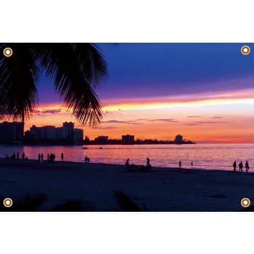 Flag wholesale Outdoor Banner Stretch Banner Polyester Mesh Banner fabric banner full color print fabric banner