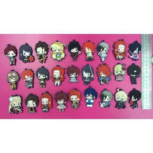 27pcs/lot Tales of Friend/Zestiria Original Japanese anime figure rubber Silicone mobile phone charms keychain strap G764