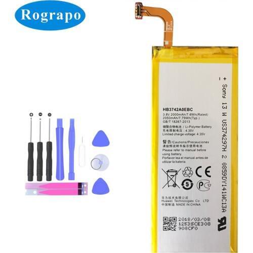 Original 2000mAh Battery HB3742A0EBC For Huawei Ascend P6 P6-U06 p6-c00 p6-T00/ Ascend G6 G620 G621 G620s G630 Mobile Phone