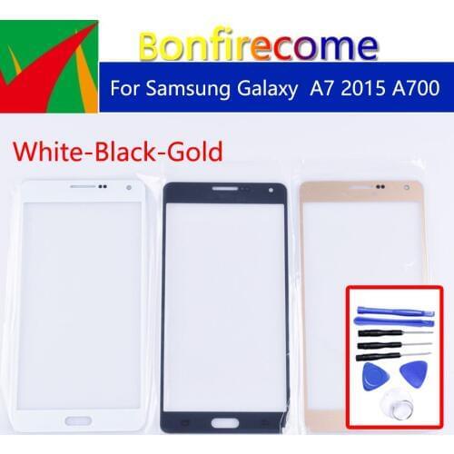 A700 For Samsung Galaxy A7 2015 A700 A7000 A700H A700F A700FD SM-A700F Front Outer Glass Touch Screen Lens Replacement 5.5 inch