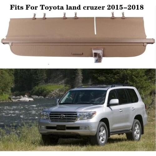 High Qualit Car Rear Trunk Cargo Cover Security Shield Screen shade Fits For Toyota land cruzer 2015-2018(black, beige)