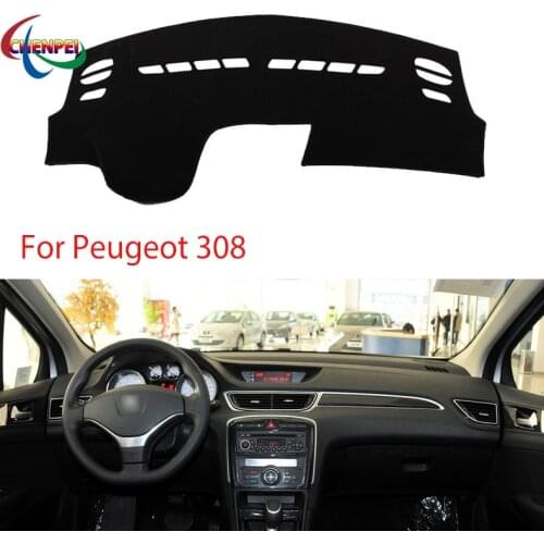 Car Anti-Slip Mat Dashboard Cover Pad Sunshade Avoid Light Pad Anti-UV Carpets Mat For Peugeot 308 Interior Accessories