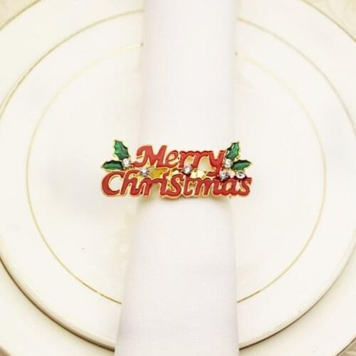 Christmas Napkin Ring 6/Set, 12/Set Napkin Ring, Suitable For Festive Christmas Table Decoration Napkin Buckle