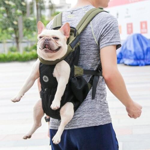 Pets Backpacks Outdoor Travel Bag S/M Dogs Cats Double Shoulder Bag Front Chest Backpack Legs Out Front Carrier