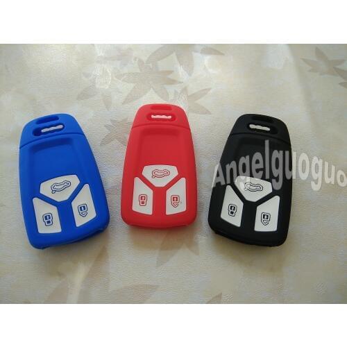 Angelguoguo Silicone Key Cover/key case/key bag for for AUDI 2016 2017 2018 Q7 A4L TT TTS