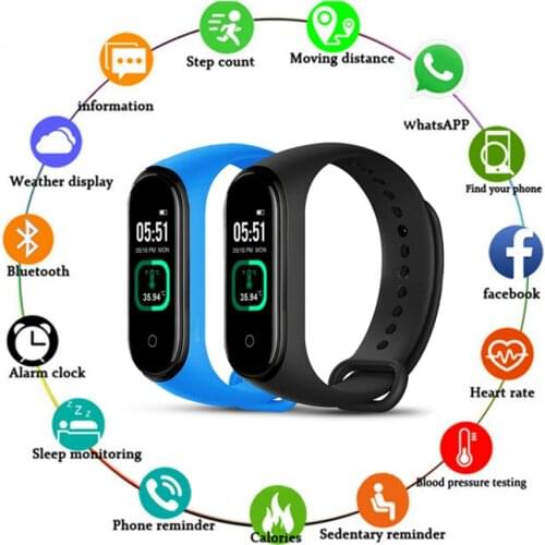 M4 Pro Smart Band Fitness Tracker Bracelet Heart Rate Blood Pressure Sport Smartband Bluetooth Wristbands For Fitbit Men Watch
