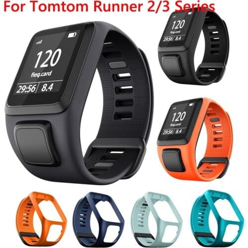 Replacement Silicone Wrist Band Strap For TomTom Runner 2 3 Spark3 Adventurer Golfer 2 Spark Cardio GPS Sport Bracelet Watchband