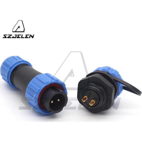 SP13 2 pin Waterproof Connector, LED Power Automotive Wire Connector Plug and Socket 2pin, IP68