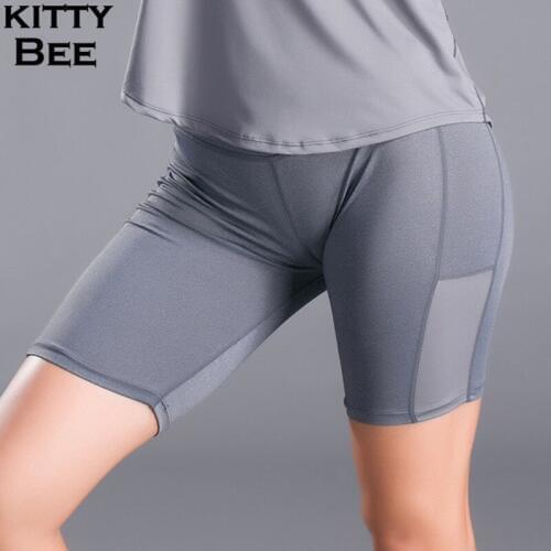 High Waist Sport Shorts For Women Fitness Yoga Running Shorts Plus Size Pocket Jogging Workout Gym Short Leggings Sport Clothing