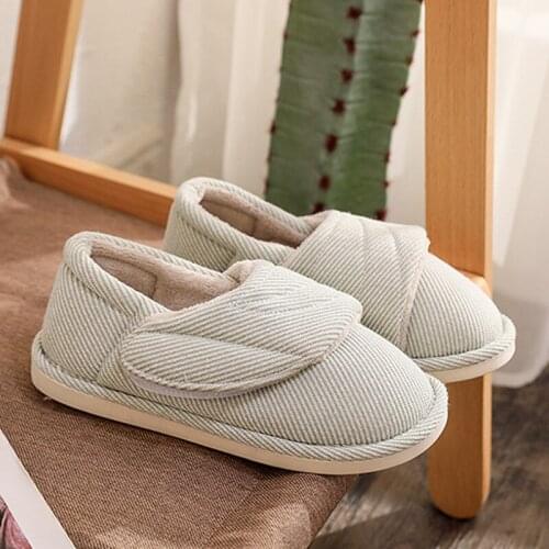 Diabetic Slippers For Women Adjustable Closure Hook & Loop Home Ladies slippers Memory Foam fluffy Slippers indoor Lazy shoes