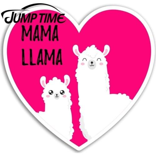 Jump Time for Mama Llama Vinyl Stickers Mum Cute Love Heart Sticker Laptop Bumper Decals Waterproof Car Accessories