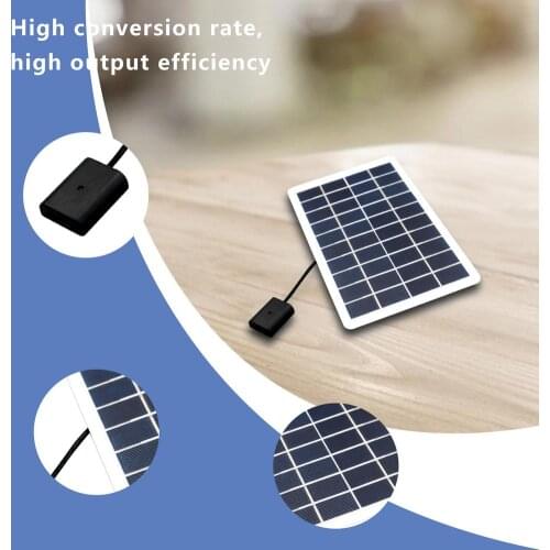 5W 5V 6 Power Bank Solar Panels Charger With USB Port Solar Battery Charge For Mobile Phone Android For IPhone For HUAWEI