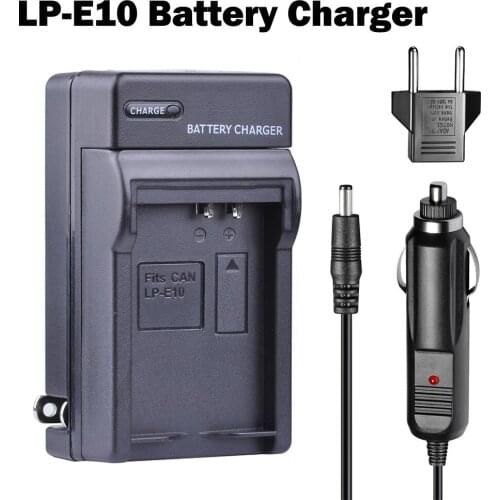 LP-E10 Bateria charger LPE10 LP E10 battery Car Charger + EU adapter for Canon EOS 1100D 1200D Kiss X50 X70 Rebel T3 T5 Camera