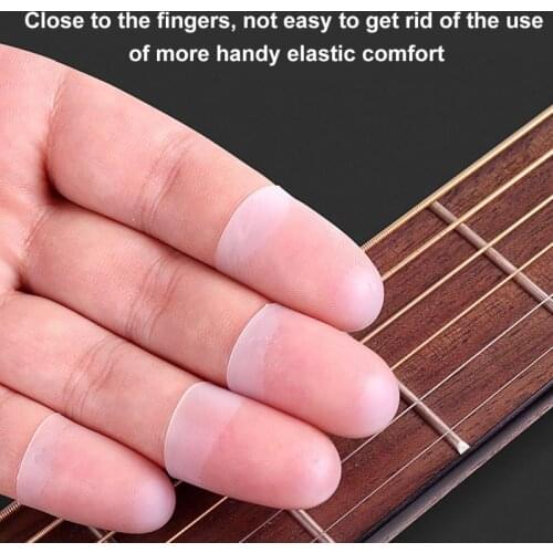 4PCS Guitar Fingertip Protectors Silicone Finger Guards For Guitar Accessories