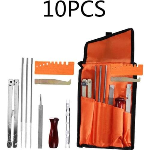10pcs Chainsaw Sharpening Kit Files Tool Chain Sharpen Saw Garden Tools Parts Set Mayitr
