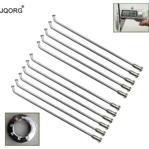 12 Pieces A Lot 10 Gauge 3.2 mm Lighting Sliver Color Motorcycle Wheel Part Spokes 304 Stainless Steel Angle&Length Customize