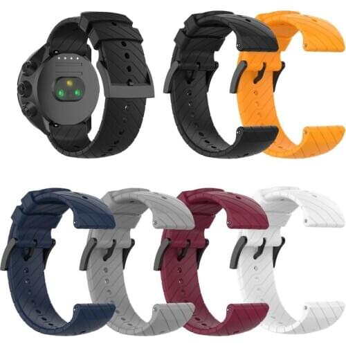 24mm Replacement Silicone Universal Watchband Smart Watch Strap for Suunto 9